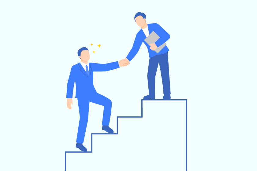 OJT・メンター制度で手厚くサポートのイメージ