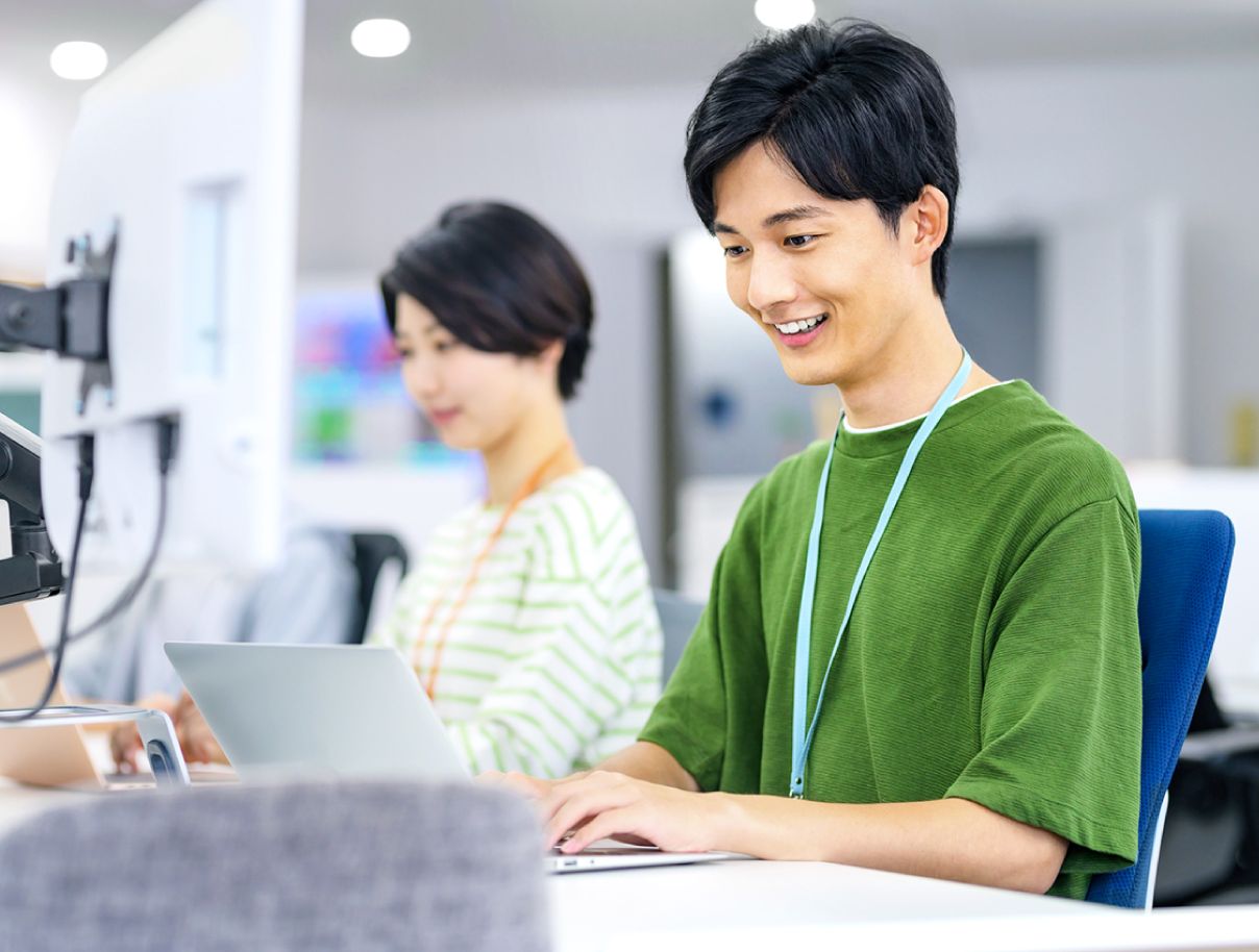 最先端技術に触れ、成長できる環境のイメージ